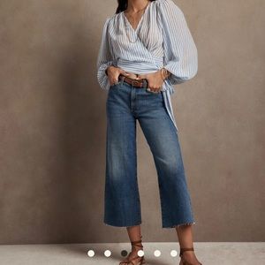 Banana Republic High-Rise, Wide-Leg Crop Jeans SZ31 NWOT
